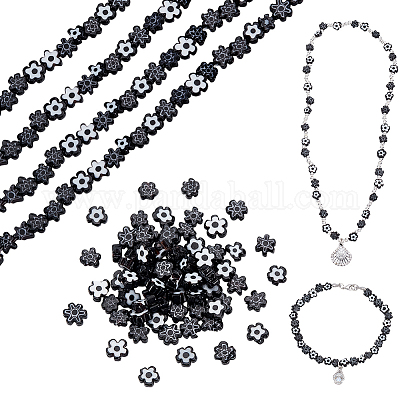 2 нити стеклянных бусин миллефиори ручной работы LAMP-GA0001-17B-01-1