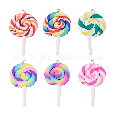 Ручной полимерной глины большие кулоны CLAY-Q240-007-1