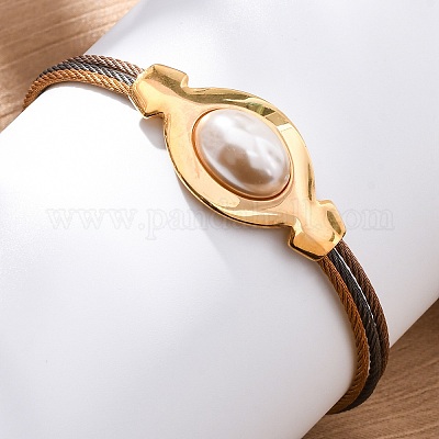 Многорядные браслеты из нержавеющей стали 304 BJEW-A036-07G-1