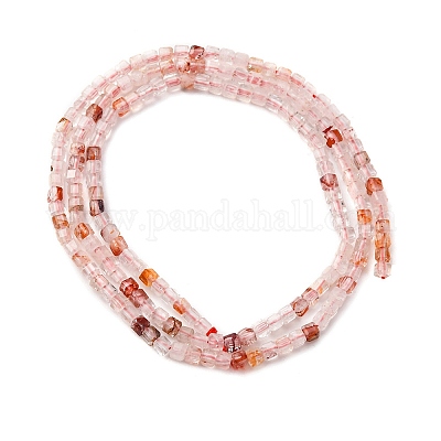 Нити бусин из натурального железистого кварца G-B142-C01-2x2mm-1