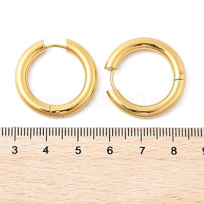 202 серьги-кольца из нержавеющей стали Huggie Hoop EJEW-O087-08M-G-1