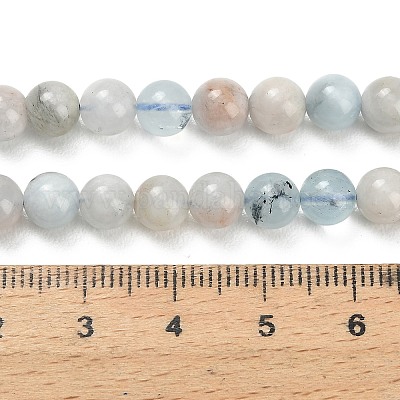 Natürliche Aquamarin Perlen Stränge&nbsp;X-G-F591-29A-6mm-02-1