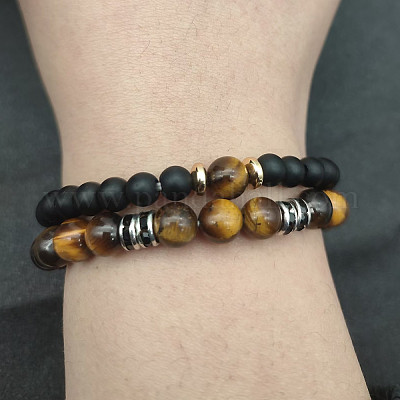 Модный черный матовый браслет в стиле ретро с циркониевой короной ZZ8347-22-1