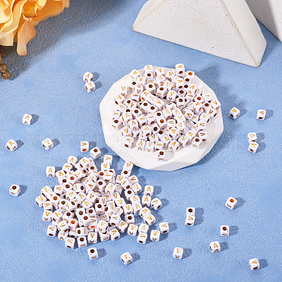 Непрозрачные акриловые бусины MACR-TAG0001-07V-1