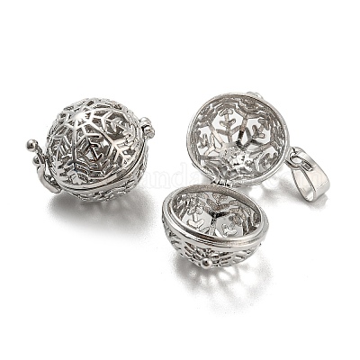 Латунные полые круглые подвески KK-P238-03P-1