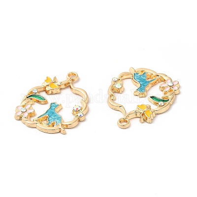 Подвески из эмали и сплава&nbsp;LS-ENAM-C005-27G-03-1