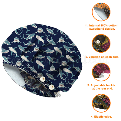 2 шт. 2 цвета хлопка регулируемые набивные шапки рабочие кепки для женщин и мужчин AJEW-DR0002-25A-1