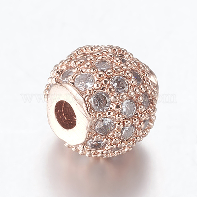 Perline zirconi micro pave  in ottone&nbsp;ZIRC-E134-6mm-04-1