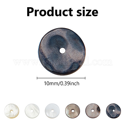 150шт 3 стиля натуральные бусины из пресноводных ракушек SHEL-GO0001-04-1