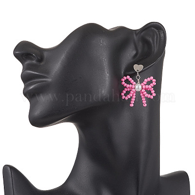 Сердце с бантом EJEW-MZ00474-04-1