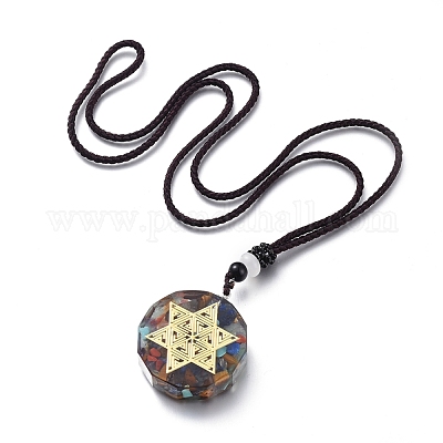 Ожерелья из оргонитовой чакры NJEW-P253-C-1