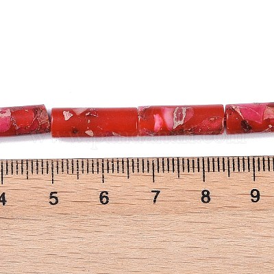 Окрашенные синтетические нити из имперской яшмы G-P529-D01-A03-1