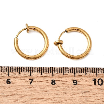 Клипсы из нержавеющей стали 304 с ионным покрытием (IP) EJEW-P232-01G-1