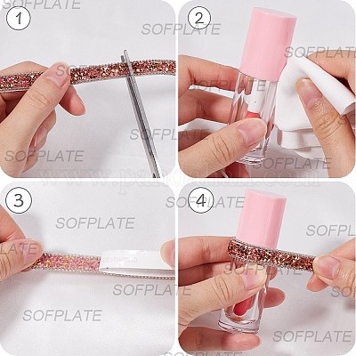 5 ярд самоклеящейся смоляной ленты со стразами&nbsp;DIY-SP0002-49F-1