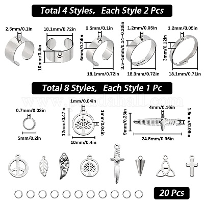 Набор для самостоятельного изготовления кольца-подвески DIY-SC0023-60-1