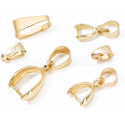 114 шт. 6 латунных защелкивающихся дужки KK-BC0002-96-1