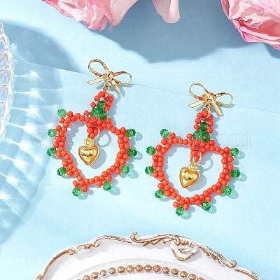 Стеклянные бусины EJEW-MZ00396-03-1