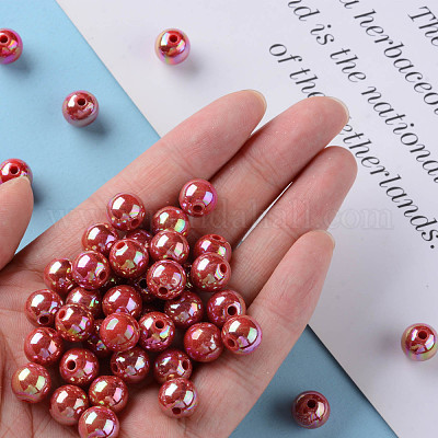 Непрозрачные акриловые бусины MACR-S370-D10mm-A14-1