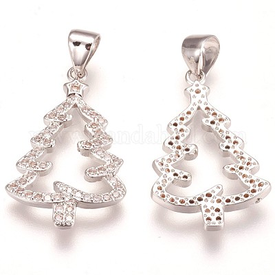 Латунные микро проложить кубического циркония подвески ZIRC-F086-01P-1