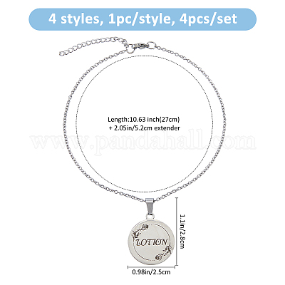 4 шт. 4 стиля бирки для мыла из нержавеющей стали 304&nbsp;AJEW-FH0006-16-1