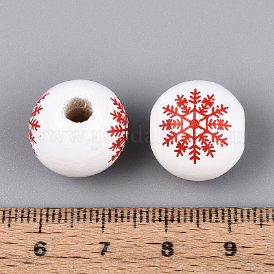 Рождественские бусины из дерева схима WOOD-T032-35J-1