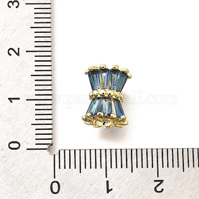 Стойка гальванопокрытие колонна латунь микропаве прозрачные кубические циркониевые бусины KK-Q040-12G-01-1