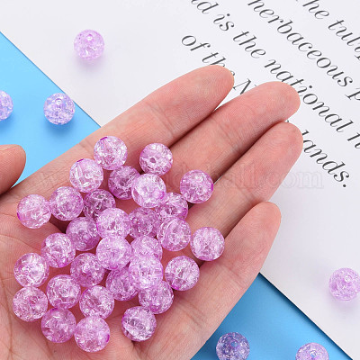 Прозрачных бусин акриловые треск MACR-S373-66C-N06-1