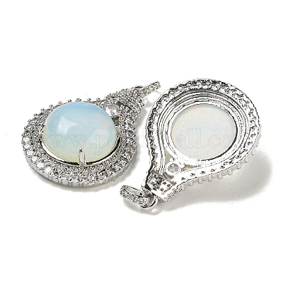 Опалит с подвесками из прозрачного кубического циркония G-G133-01P-24-1