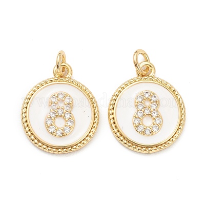 Латунные микропаве прозрачные кубические циркониевые подвески ZIRC-I052-16G-08-1