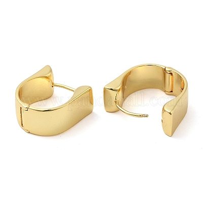 Латунные серьги обруча EJEW-Q773-07G-1