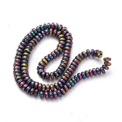 Гальванические бусины из натуральной лавы G-A256-E01-01J-1