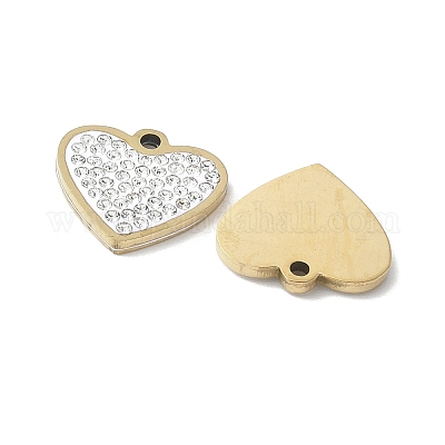 201 подвеска из нержавеющей стали со стразами STAS-V005-05G-03-1