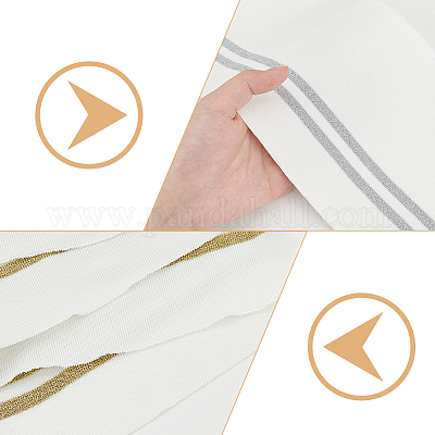 2 шт. 2-цветная полиэстеровая резинка в полоску для манжет FIND-WR0011-27-1