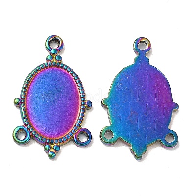 Ионное покрытие (IP) 304 нержавеющая сталь кабошон коннектор настройки STAS-L020-017RC-1