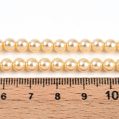 Выпечка из окрашенного перламутрового стекла жемчужные бусинки HY-N002-5mm-A09-1