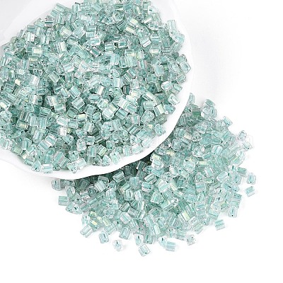 Прозрачные внутри цветные стеклянные бусины SEED-T007-13N-1