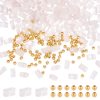 1 нить прямоугольных бусин из натурального розового кварца G-NB0005-53-1