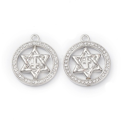 Подвески из сплава и страза ALRI-O025-02P-1