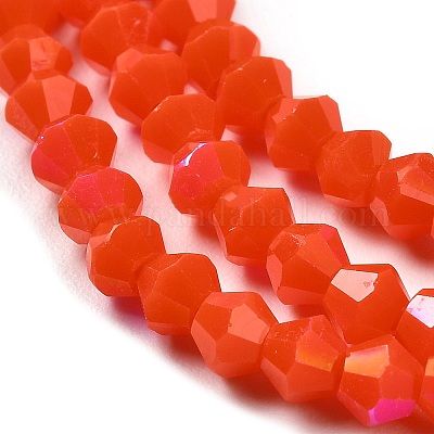 Непрозрачный сплошной цвет имитация нефрита стеклянные бусины пряди EGLA-A039-P4mm-L03-1