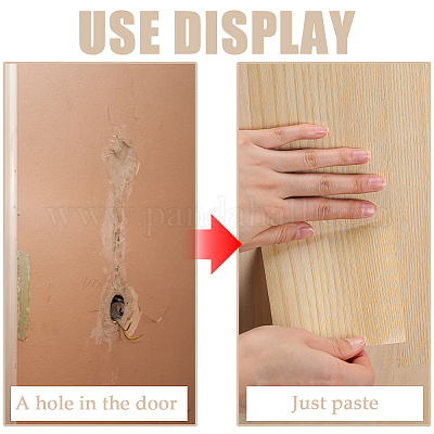 Самоклеящиеся ленты из ПВХ с узором под дерево AJEW-WH0258-957A-1