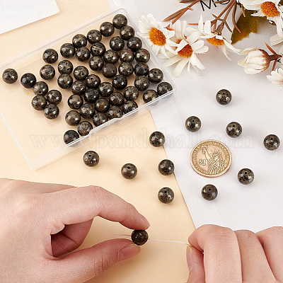 3 нити натуральных пиритовых бусин нити G-OC0005-03-1