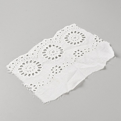 5 ярд хлопковой ленты с цветочной вышивкой OCOR-WH0078-174-1