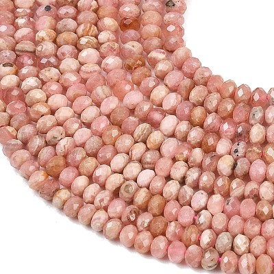 Натуральные бусины из родонита&nbsp;G-B175-A18-2x3mm-1