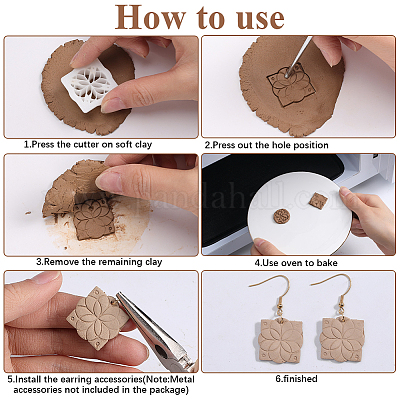 3 шт. 3 стиля ретро-цветочный узор прессованные Молды из смоляной глины DIY-CP0010-32-1