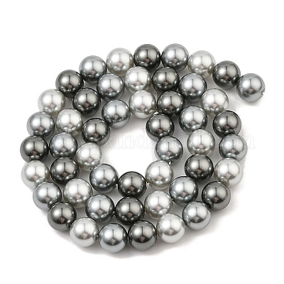 Выпечка окрашены перламутровый стекла жемчужные нити круглый шарик PEAR-H019-02C-05-1