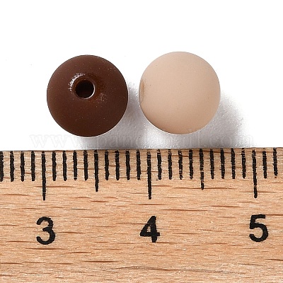 Прорезиненные бусины с имитацией силикона и акрила X1-MACR-D029-01F-1