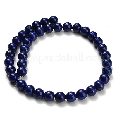 Нитки бусины из натурального ляписа-лазури G-H329-C01-10mm-1