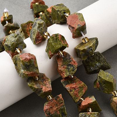 Необработанные грубые натуральные бусины унакита G-Z087-A11-1