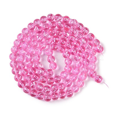 Строковые прозрачные стеклянные бусины в нитях GLAD-Q012-8mm-03-1