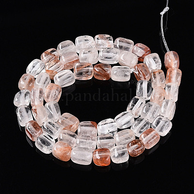 Натуральный гематоидный кварц / нитки из железистого кварца G-T141-31-1